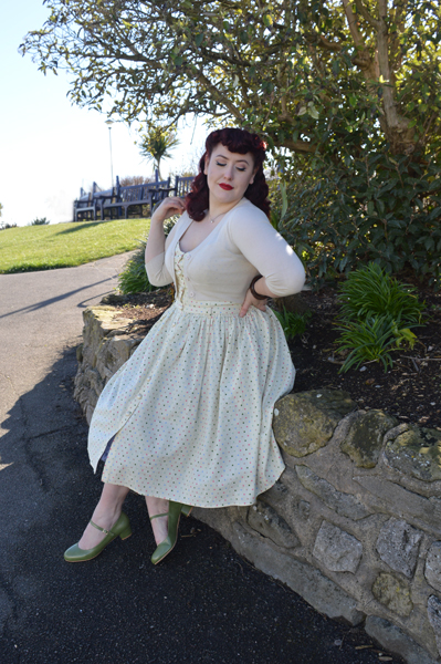 Green Maryjane Block heels gifted by Lulu Hun Collectif Clothing shoes fit size review Miss Amy May