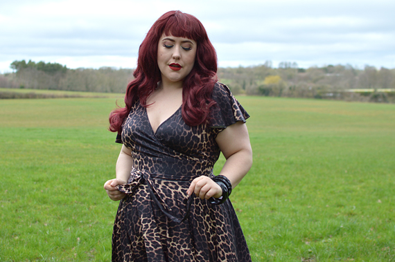 Hell Bunny Eartha Leo dress flutter sleeve plus size fit review Miss Amy May discount code Hellbunny.com Amymay20!%